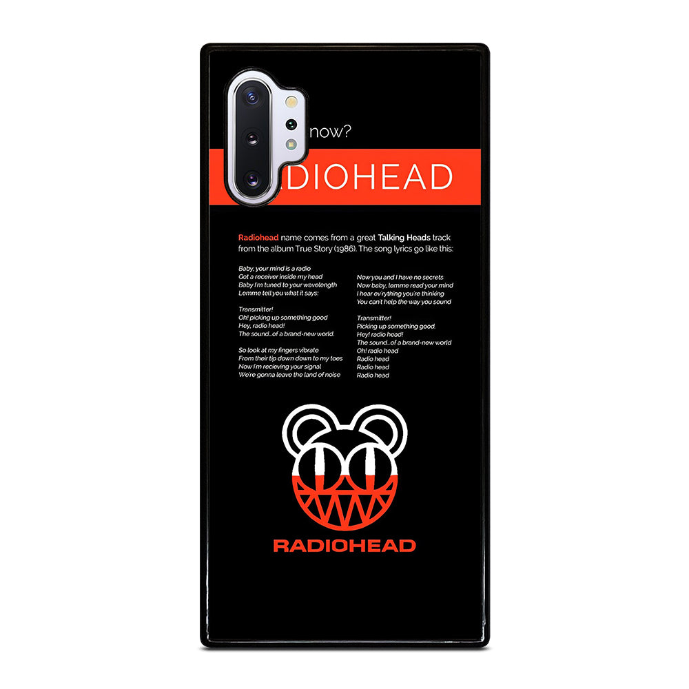 RADIOHEAD BAND LYRIC Samsung Galaxy Note 10 Plus Case Cover