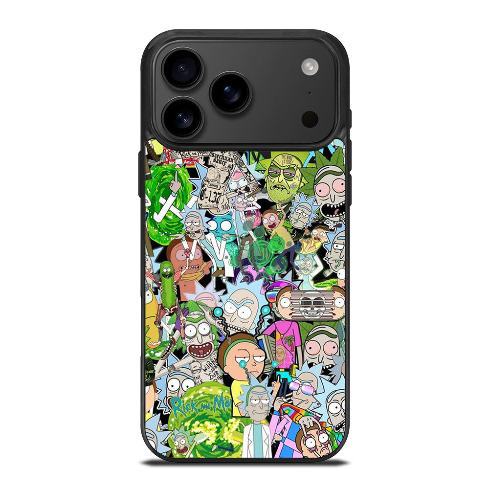 RICK AND MORTY COLLAGE CARTOON iPhone 17 Pro Max Case Cover