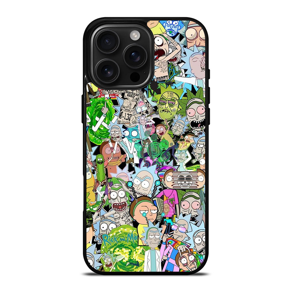 RICK AND MORTY COLLAGE CARTOON iPhone 16 Pro Max Case Cover