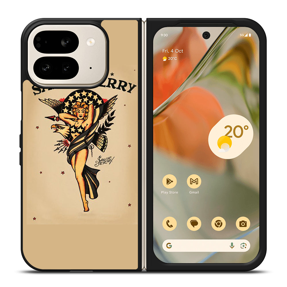 SAILOR JERRY SEXY GIRL ART Google Pixel 9 Pro Fold Case Cover