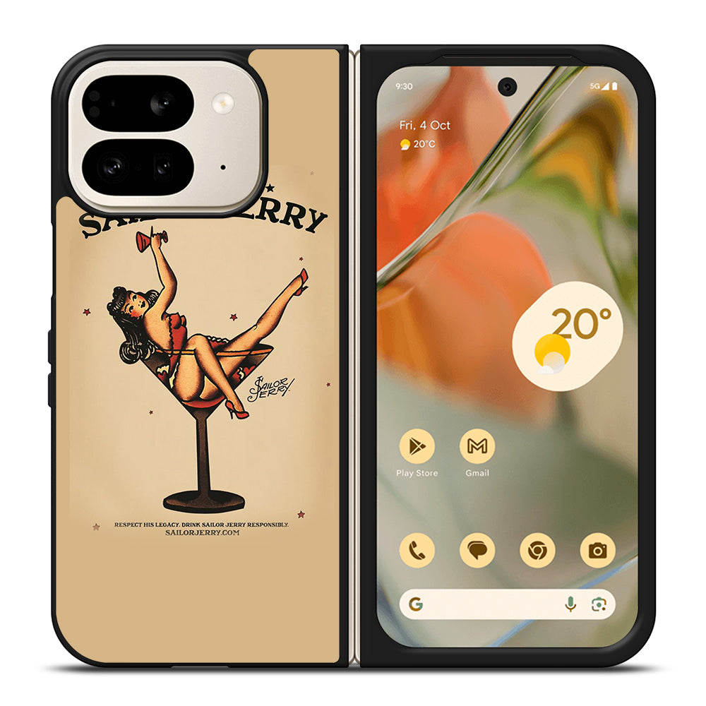 SAILOR JERRY SEXY GIRL TATTOO ART Google Pixel 9 Pro Fold Case Cover