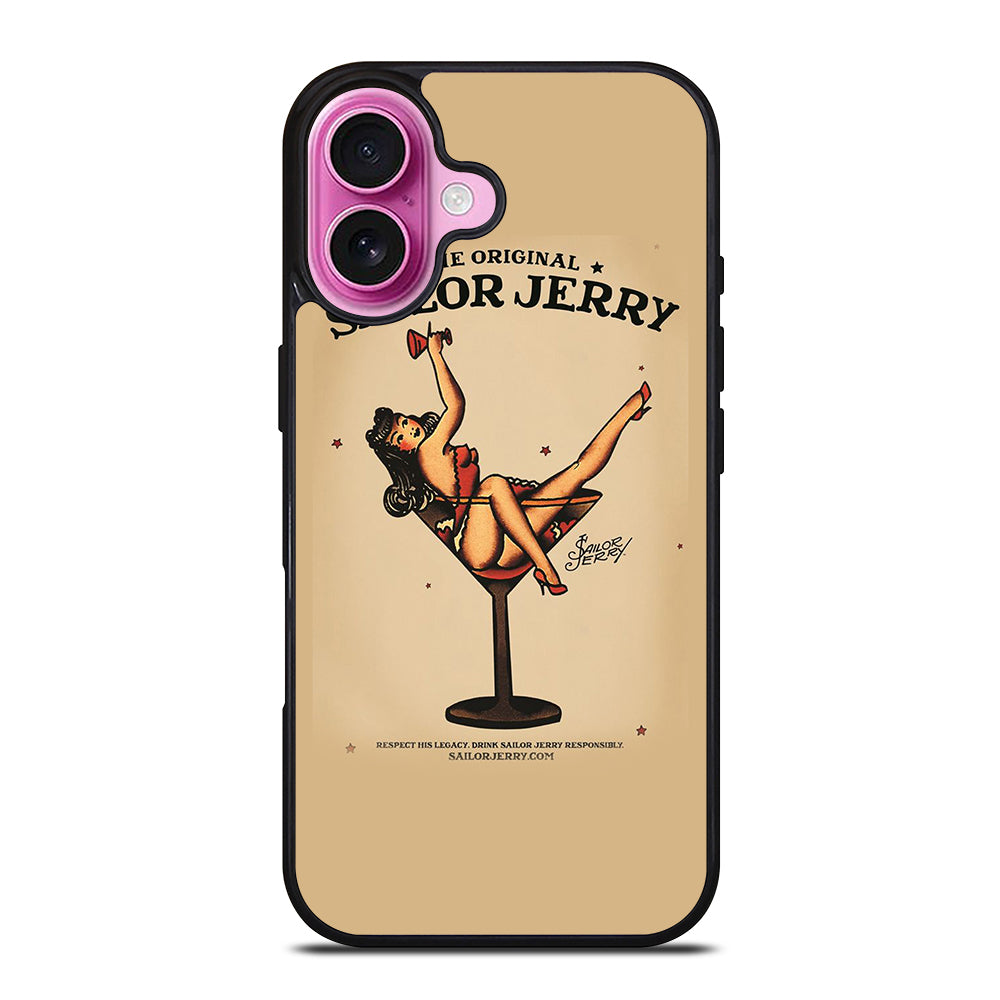 SAILOR JERRY SEXY GIRL TATTOO ART iPhone 16 Plus Case Cover