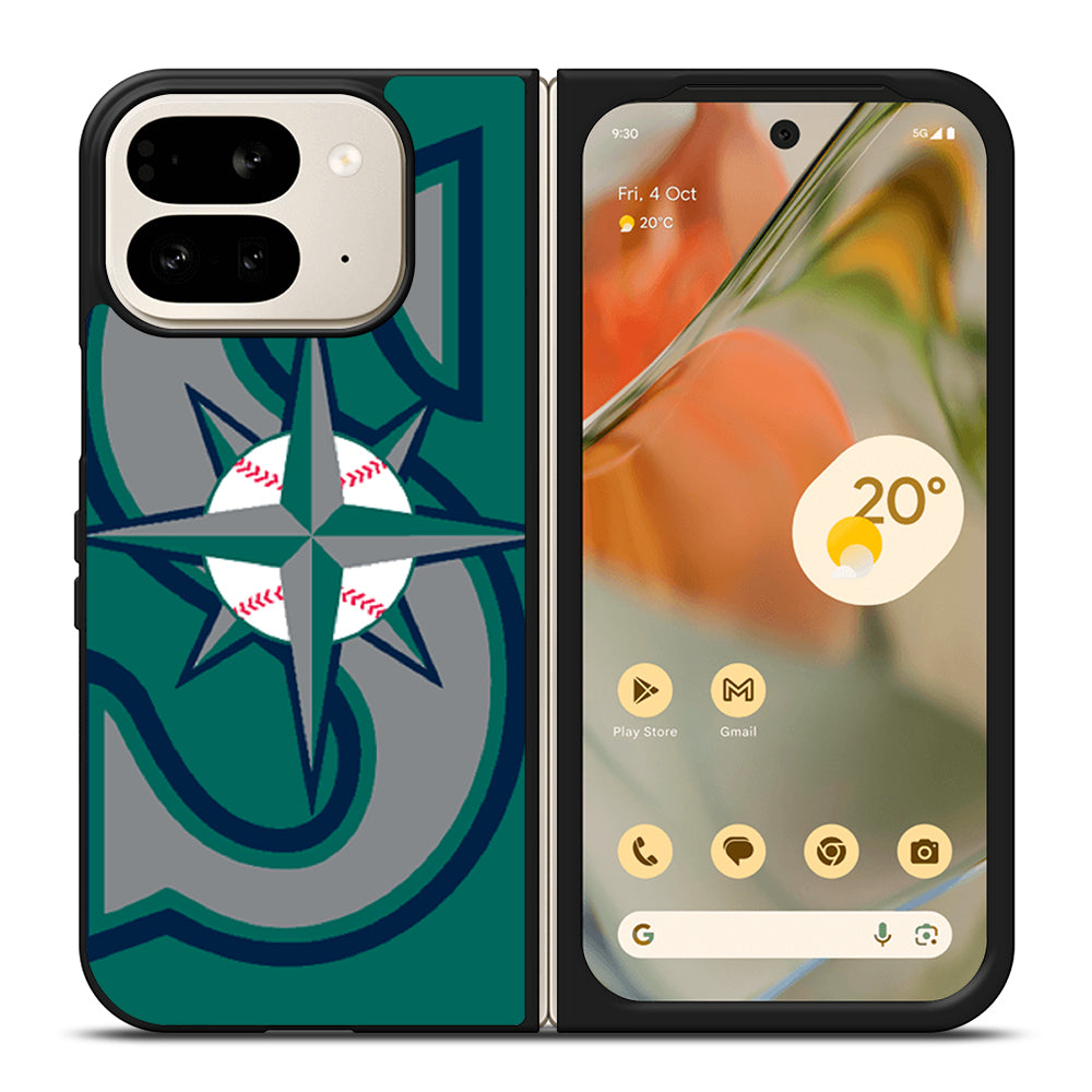 SEATTLE MARINERS MLB LOGO 3 Google Pixel 9 Pro Fold Case Cover