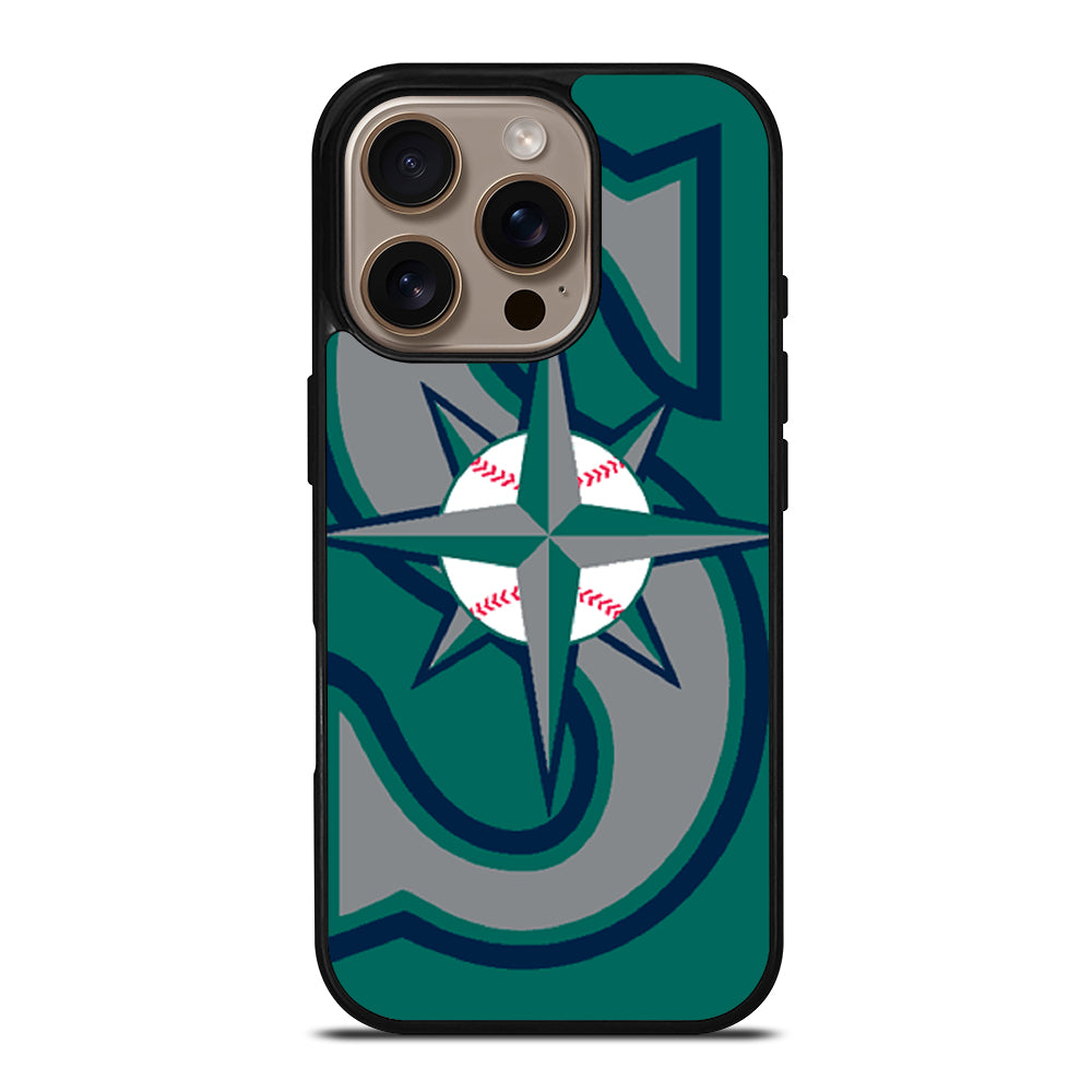 SEATTLE MARINERS MLB LOGO 3 iPhone 16 Pro Case Cover