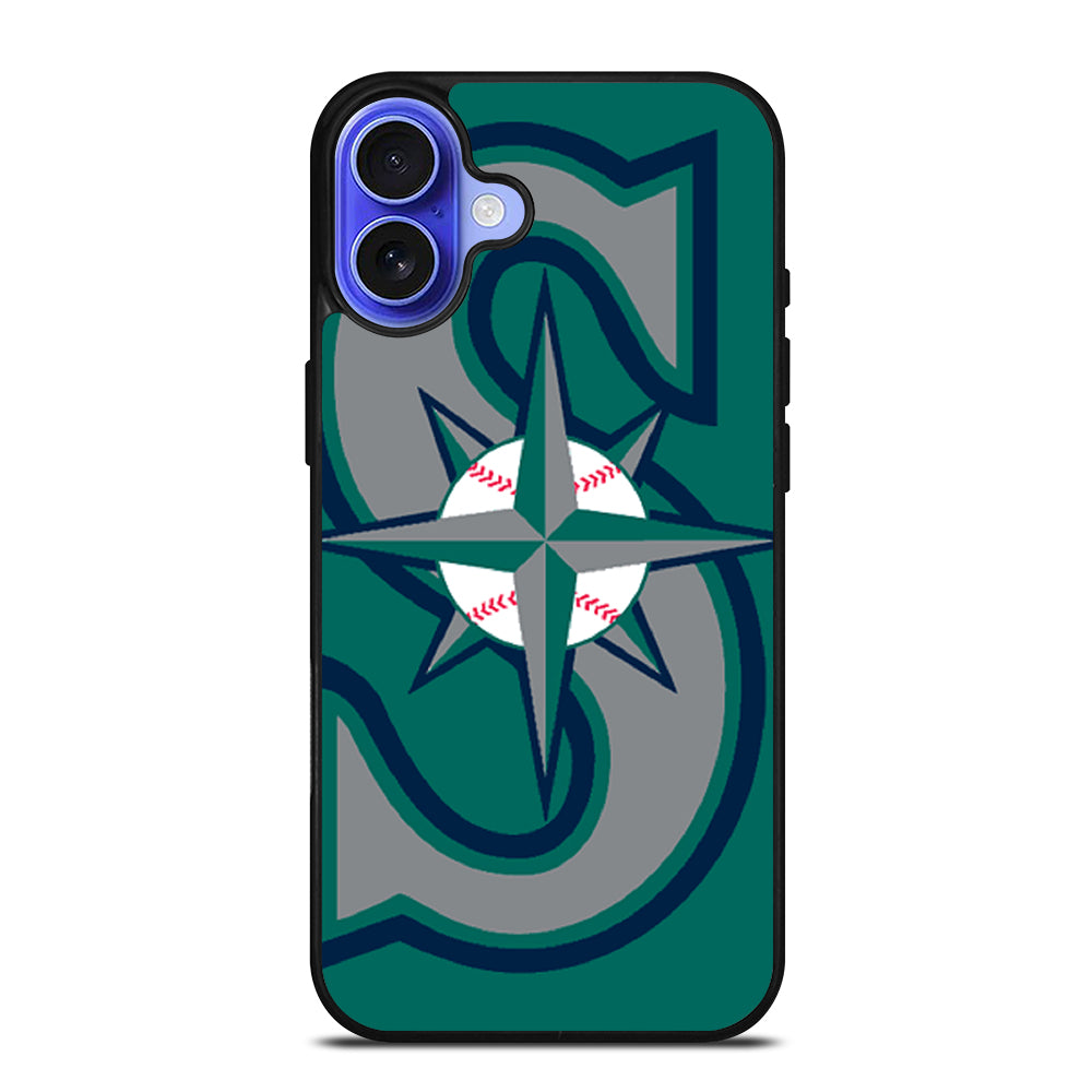 SEATTLE MARINERS MLB LOGO 3 iPhone 16 Case Cover