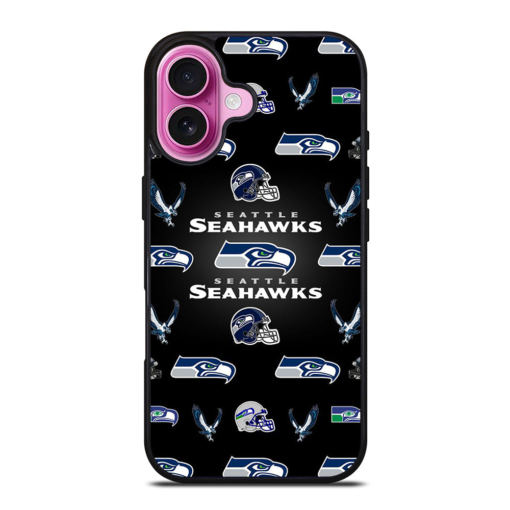 SEATTLE SEAHAWKS PATTERN iPhone 16 Plus Case Cover