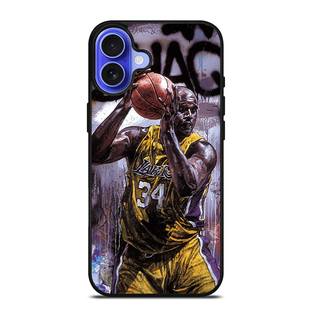 SHAQUILLE O'NEAL LA LAKERS ART iPhone 16 Case Cover