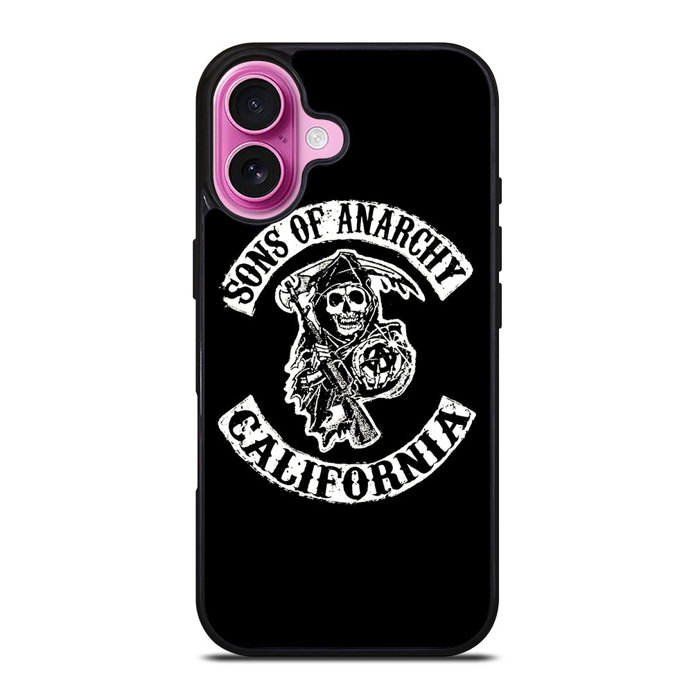 SONS OF ANARCHY BLACK LOGO 2 iPhone 16 Plus Case Cover