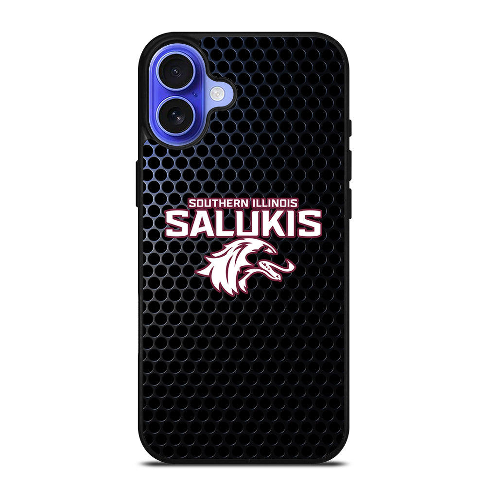 SOUTHERN ILLINOIS SALUKIS METAL LOGO iPhone 16 Case Cover