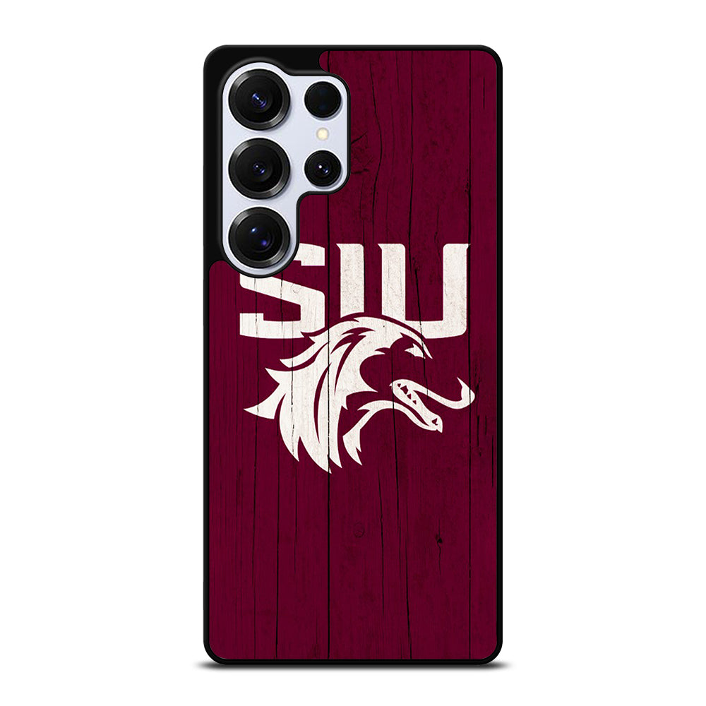 SOUTHERN ILLINOIS SALUKIS WOODEN LOGO Samsung Galaxy S25 Ultra Case Cover