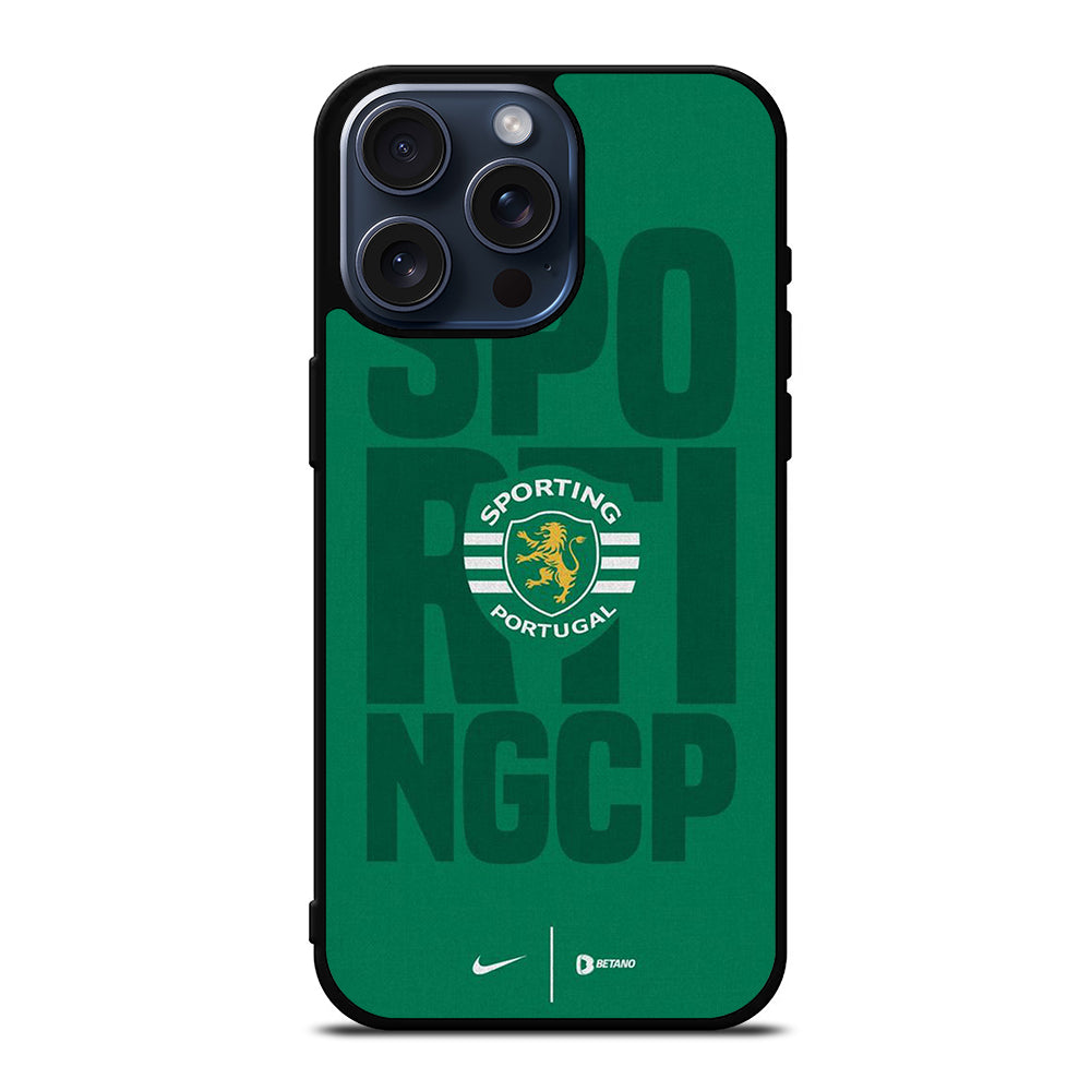 SPORTING LISBON FOOTBALL LOGO TEAM iPhone 15 Pro Max Case Cover
