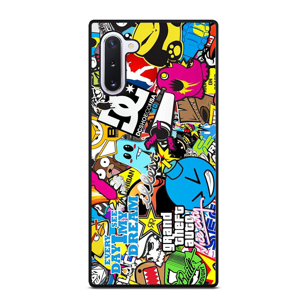 STICKER BOMB DC PATTERN 1 Samsung Galaxy Note 10 Case Cover