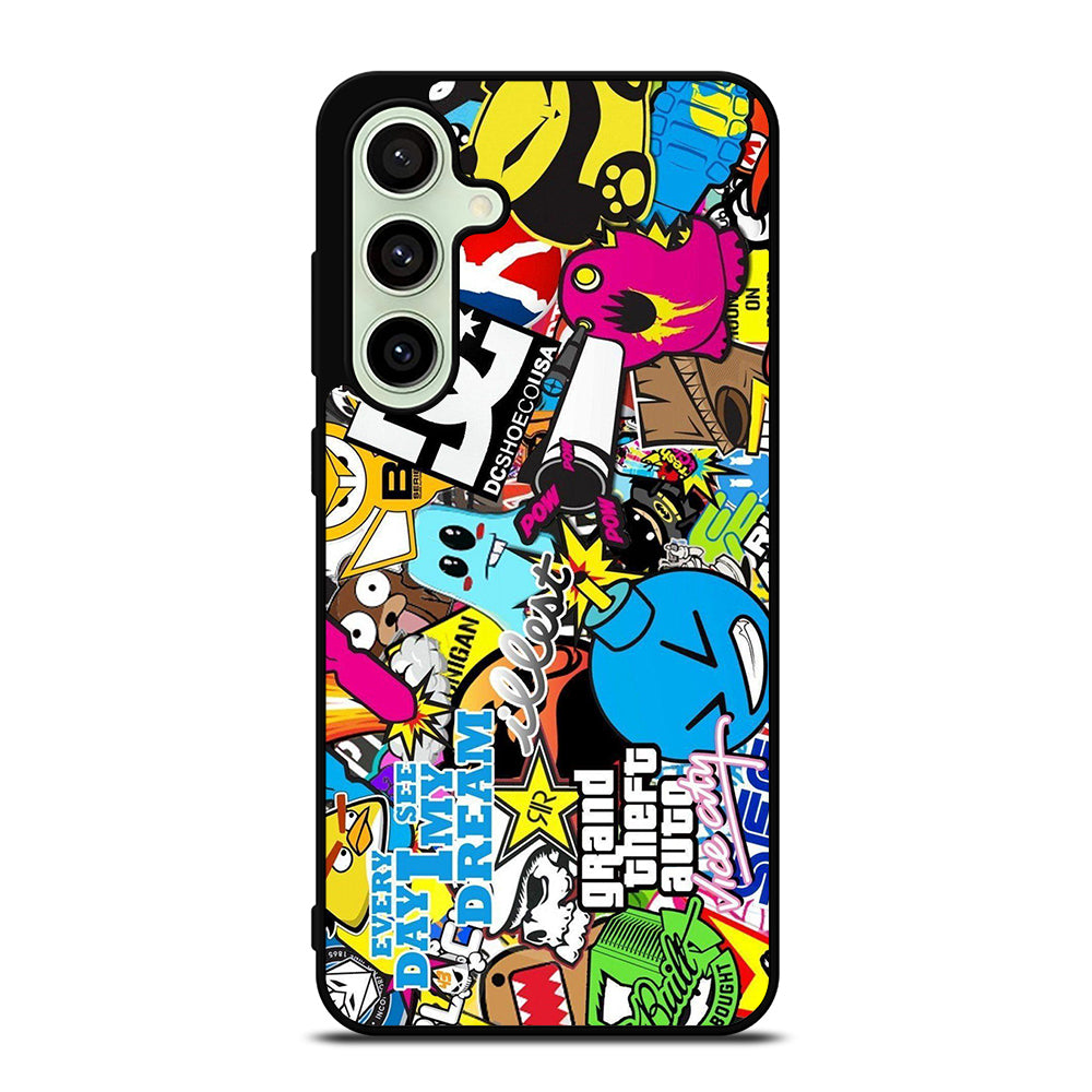 STICKER BOMB DC PATTERN 1 Samsung Galaxy S24 FE Case Cover