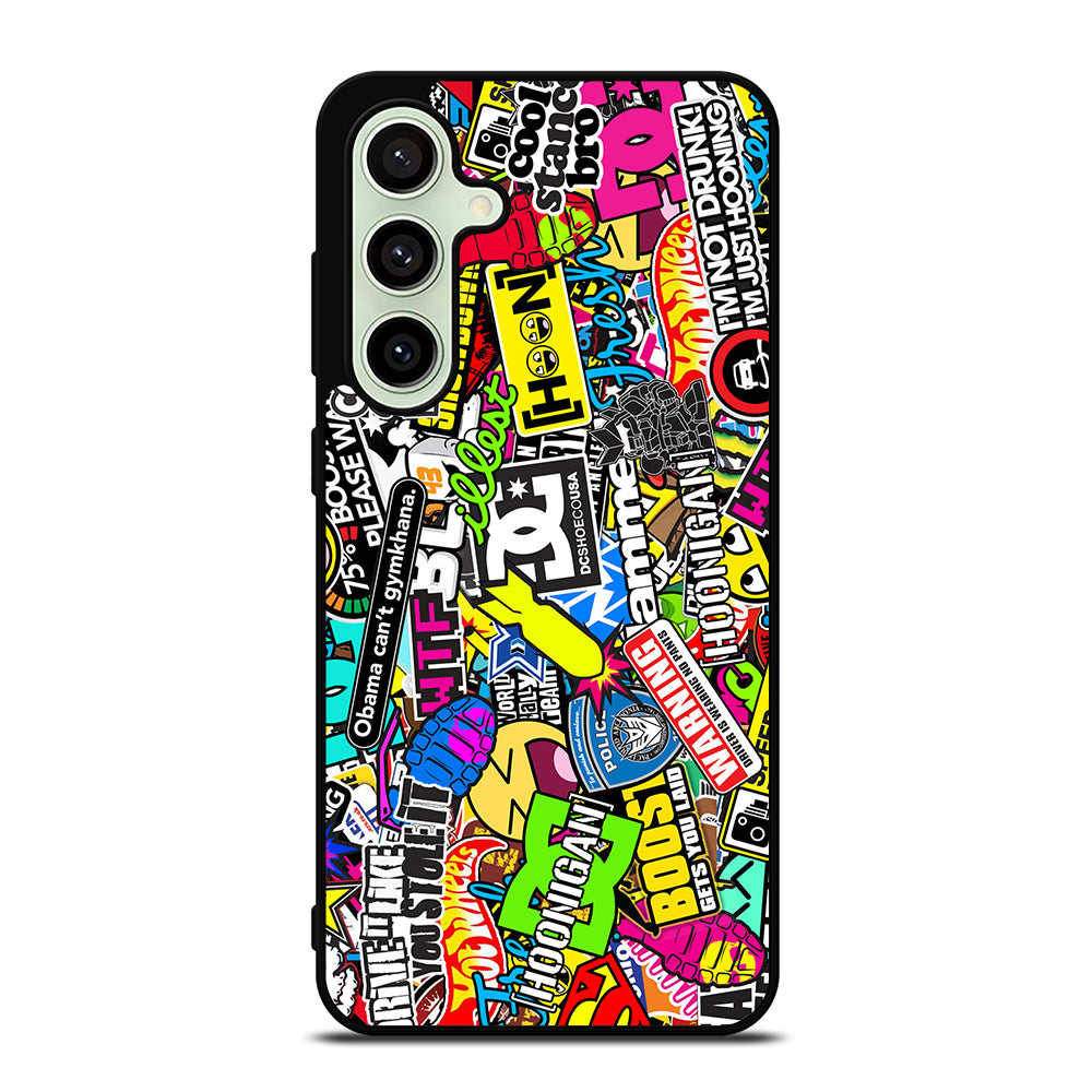 STICKER BOMB DC PATTERN 2 Samsung Galaxy S24 FE Case Cover