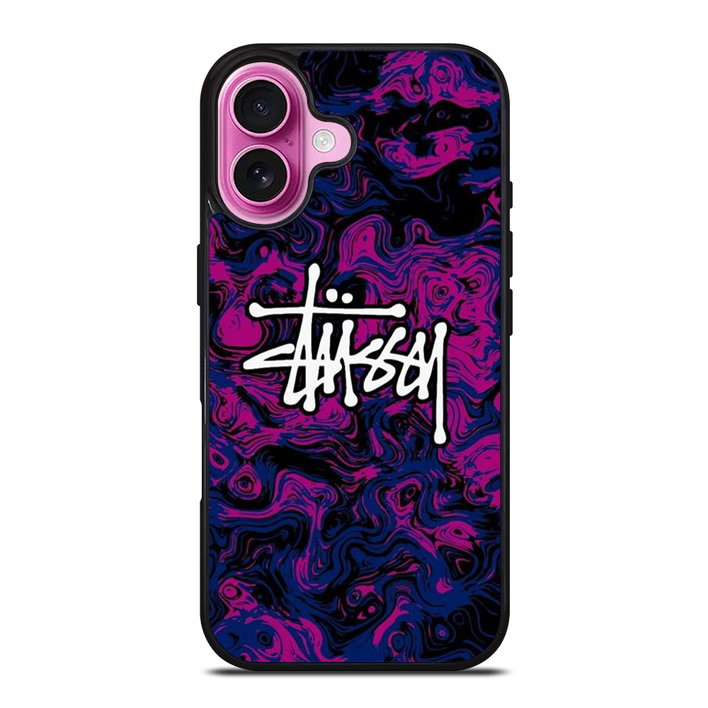 STUSSY ART LOGO iPhone 16 Plus Case Cover