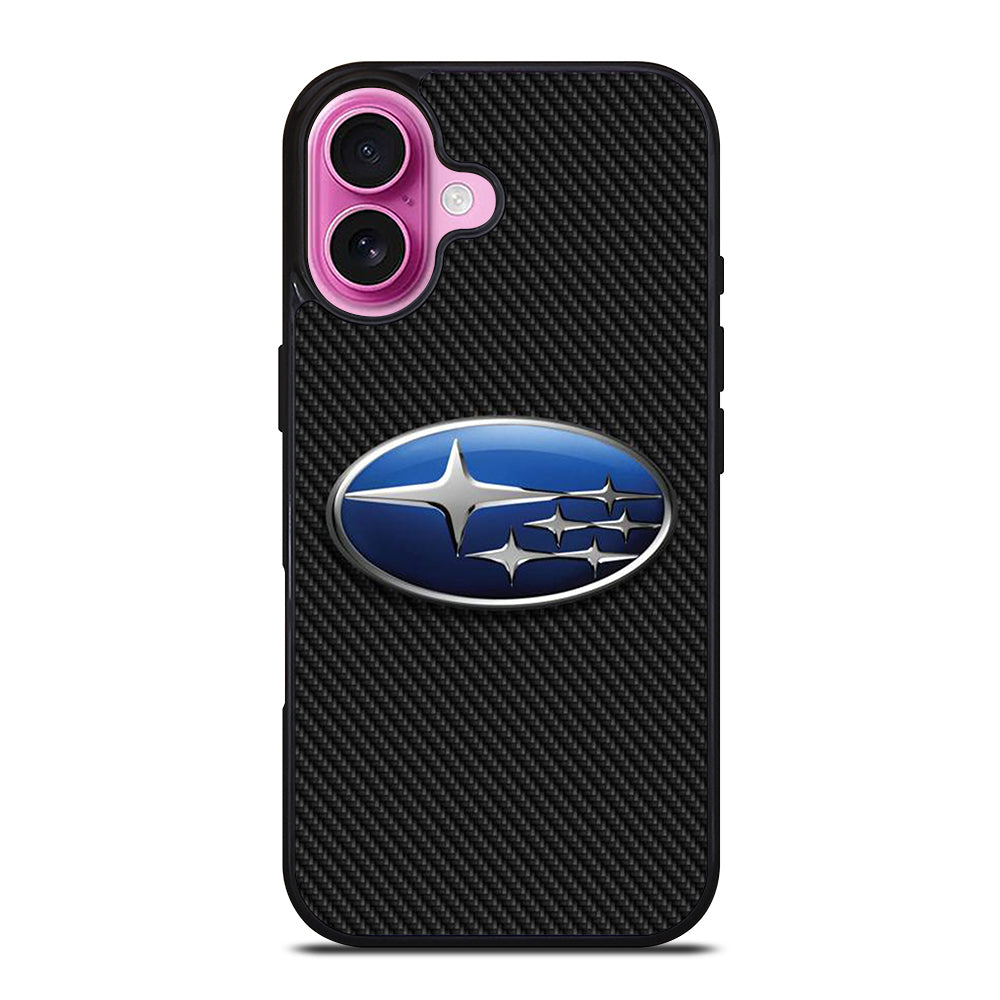 SUBARU CAR LOGO CARBON iPhone 16 Plus Case Cover