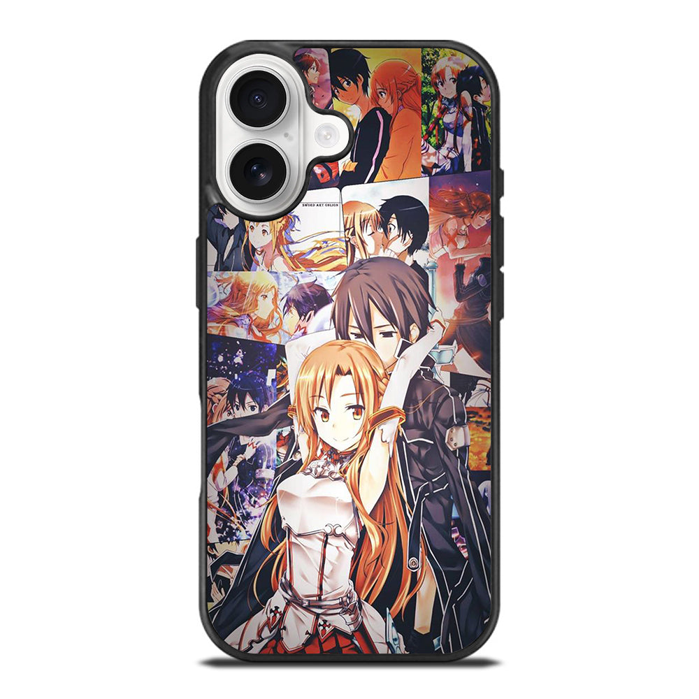 SWORD ART ONLINE KIRITO AND ASUNA COLLAGE iPhone 17 Case Cover