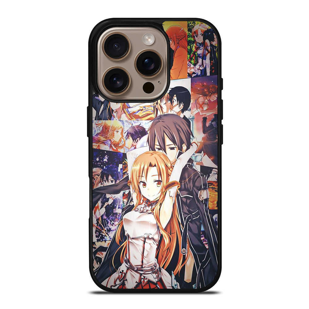 SWORD ART ONLINE KIRITO AND ASUNA COLLAGE iPhone 16 Pro Case Cover