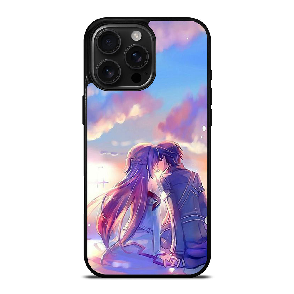 SWORD ART ONLINE KIRITO AND ASUNA LOVE ART iPhone 16 Pro Max Case Cover