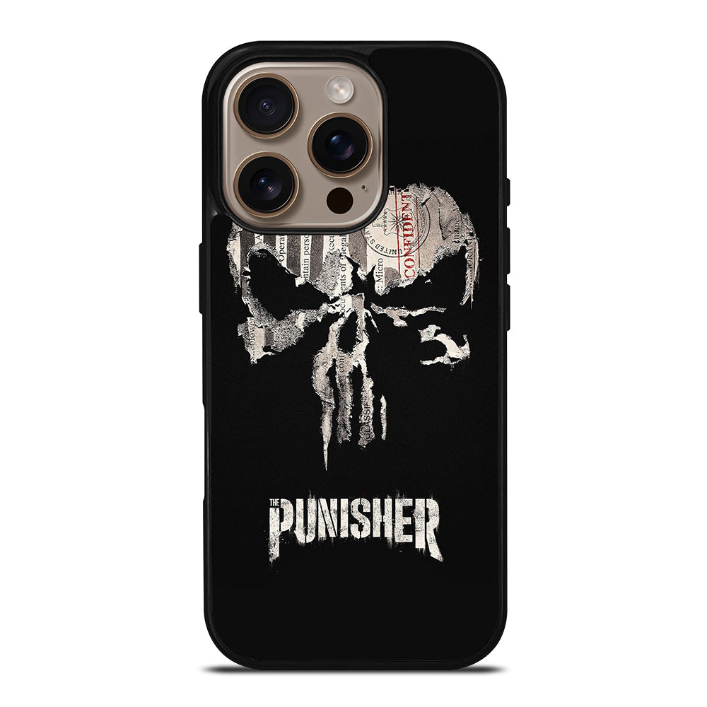 THE PUNISHER MARVEL BLACK LOGO iPhone 16 Pro Case Cover