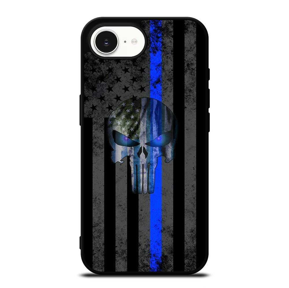 THIN BLUE LINE PUNISHER AMERICAN STRIPE LOGO iPhone 16e Case Cover