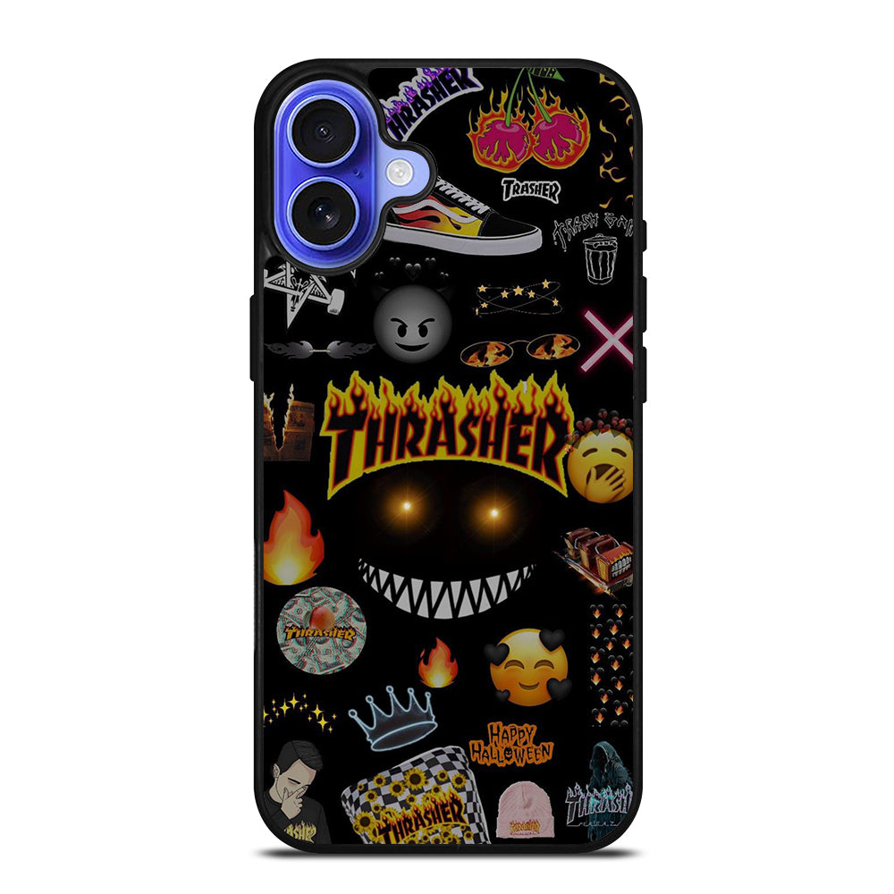 THRASER SKATEBOARD PATTERN iPhone 16 Case Cover