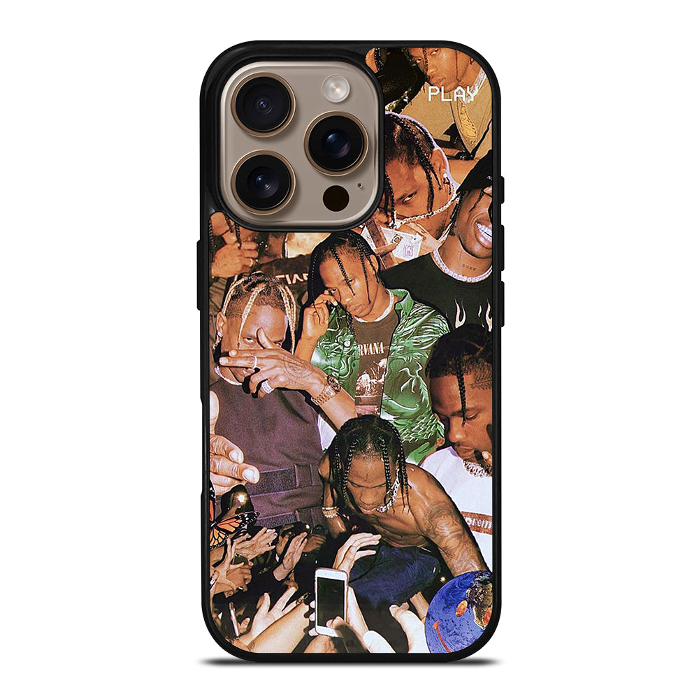 TRAVIS SCOTT AMERICAN RAPPER COLLAGE iPhone 16 Pro Case Cover