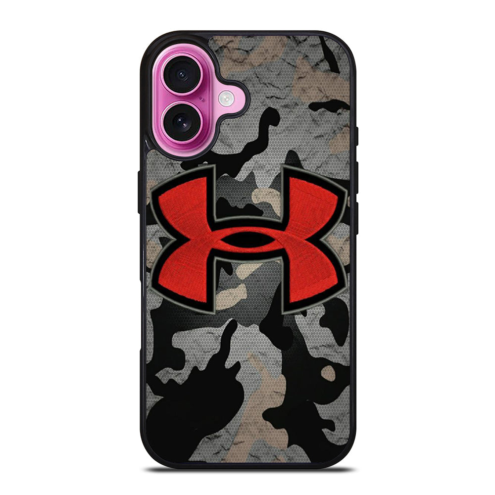 UNDER ARMOUR CAMO RED LOGO iPhone 16 Plus Case Cover