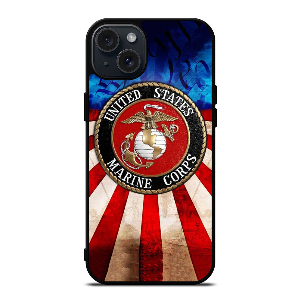 UNITED STATES MARINE CORPS LOGO 2 iPhone 15 Plus Case Cover