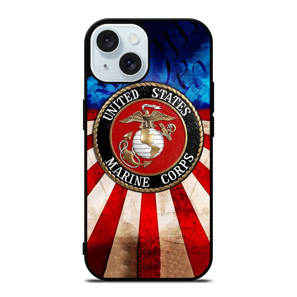 UNITED STATES MARINE CORPS LOGO 2 iPhone 15 Case Cover