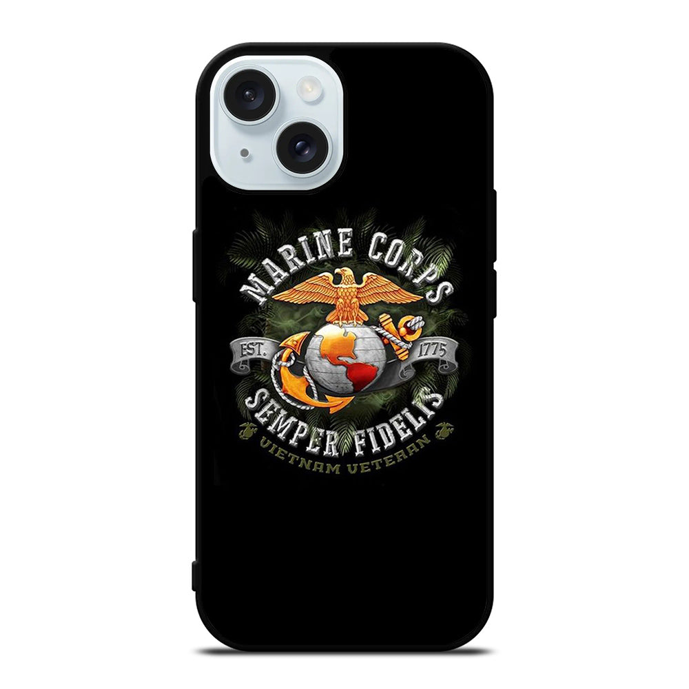 UNITED STATES MARINE CORPS LOGO 3 iPhone 15 Case Cover