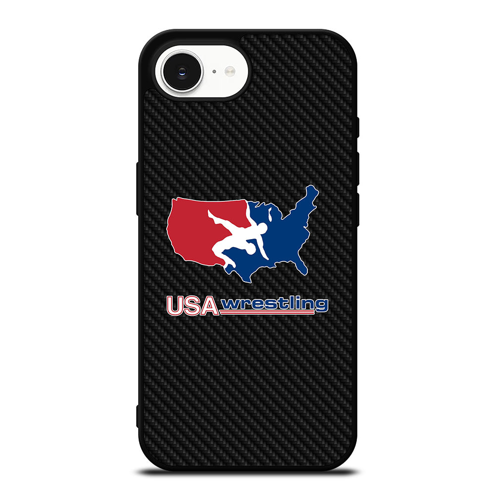 USA WRESTLING CARBON LOGO iPhone 16e Case Cover
