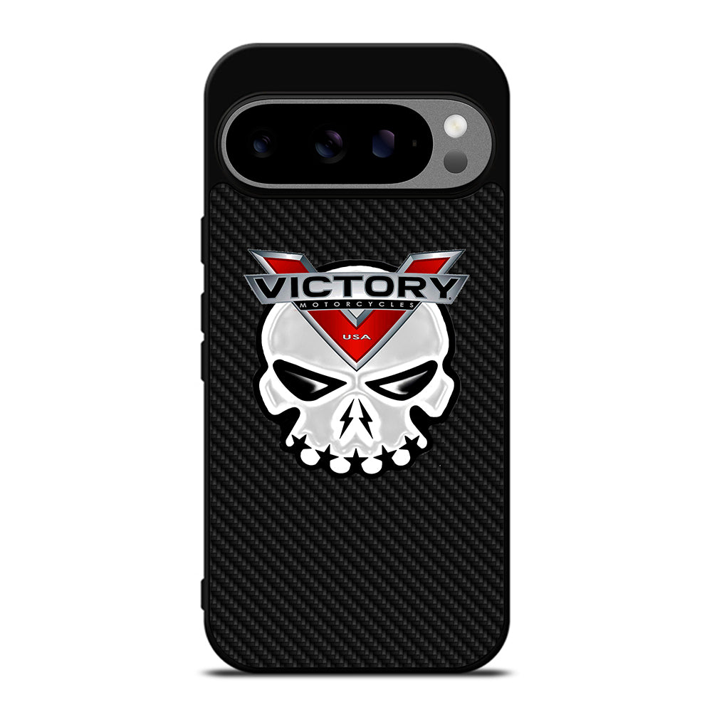 VICTORY MOTOR SKULL LOGO CARBON Google Pixel 9 Pro XL Case Cover