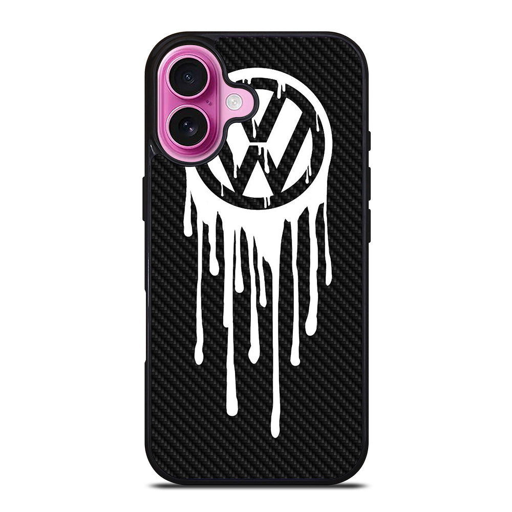 VOLKSWAGEN VW LOGO CARBON iPhone 16 Plus Case Cover