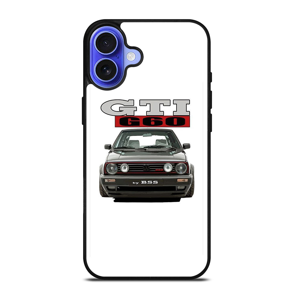 VW VOLKSWAGEN GTI CAR BLACK iPhone 16 Case Cover
