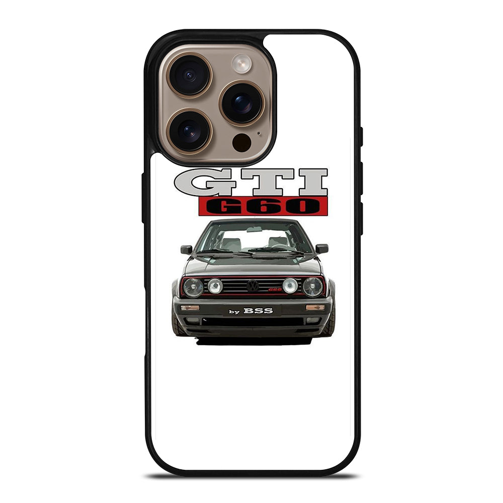 VW VOLKSWAGEN GTI CAR BLACK iPhone 16 Pro Case Cover