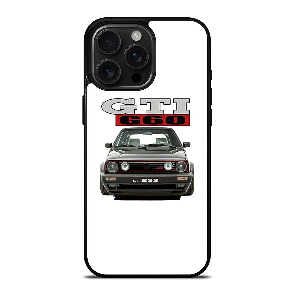 VW VOLKSWAGEN GTI CAR BLACK iPhone 16 Pro Max Case Cover