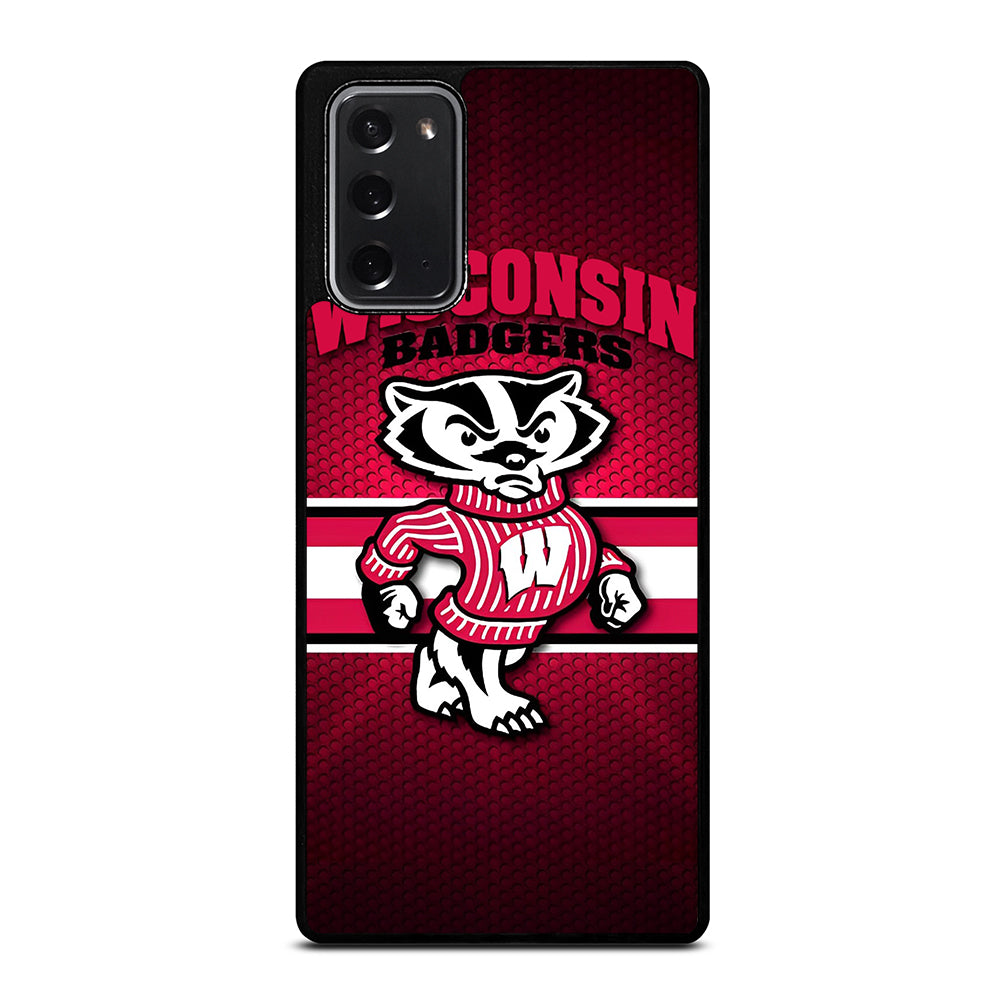 WISCONSIN BADGERS METAL LOGO Samsung Galaxy Note 20 Case Cover