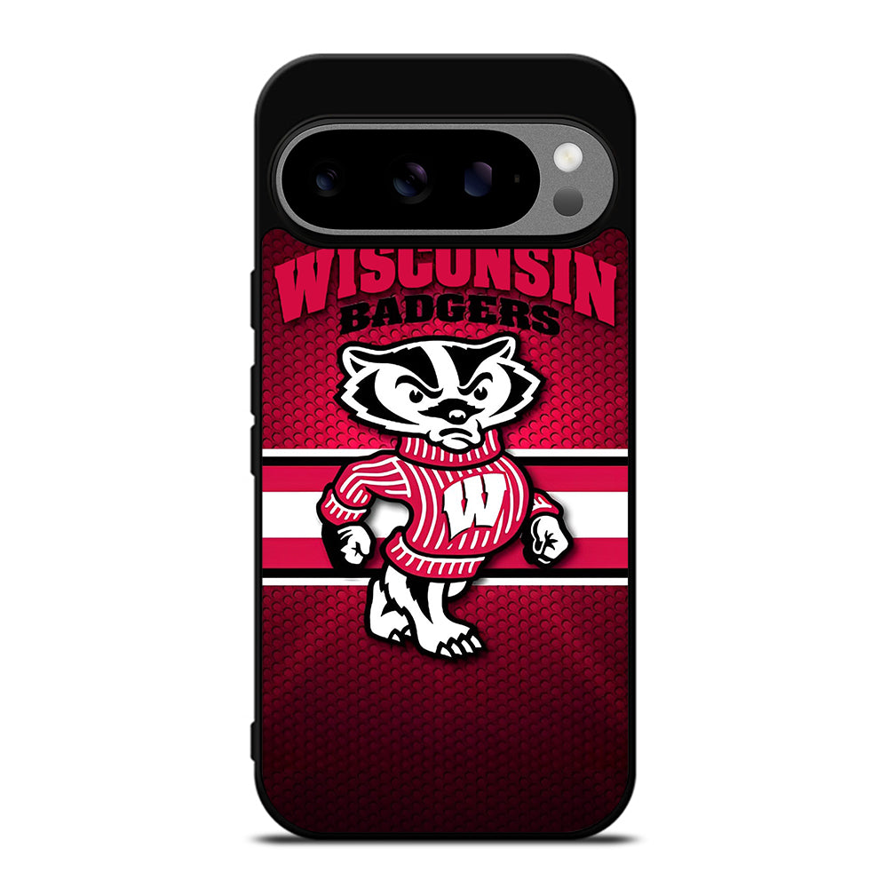WISCONSIN BADGERS METAL LOGO Google Pixel 9 Pro XL Case Cover