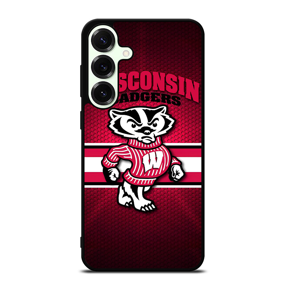 WISCONSIN BADGERS METAL LOGO Samsung Galaxy S25 Plus Case Cover