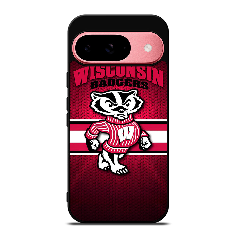 WISCONSIN BADGERS METAL LOGO Google Pixel 9 Case Cover