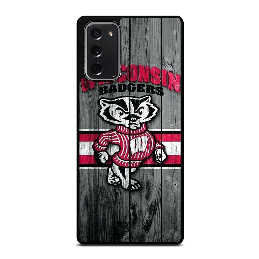 WISCONSIN BADGERS WOODEN LOGO Samsung Galaxy Note 20 Case Cover