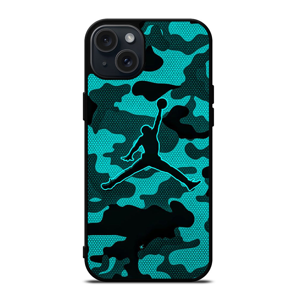 AIR JORDAN CAMO LOGO iPhone 15 Plus Case Cover