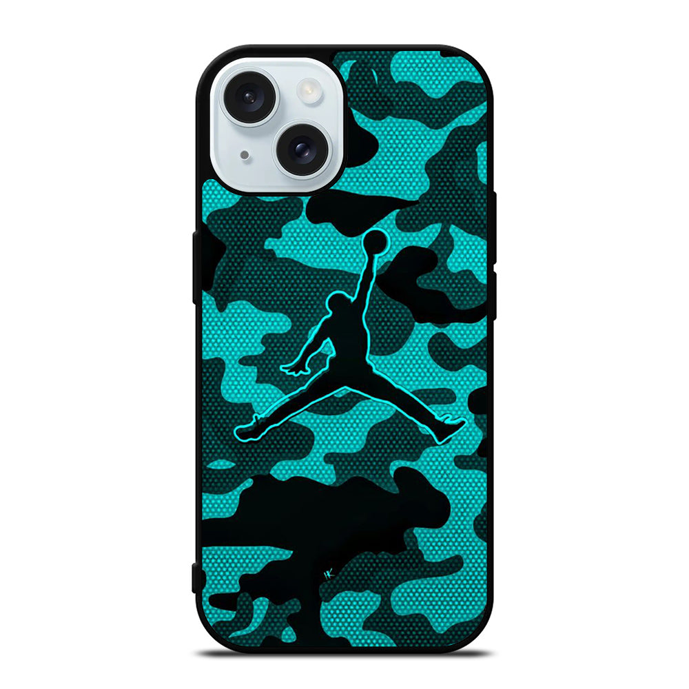 AIR JORDAN CAMO LOGO iPhone 15 Case Cover