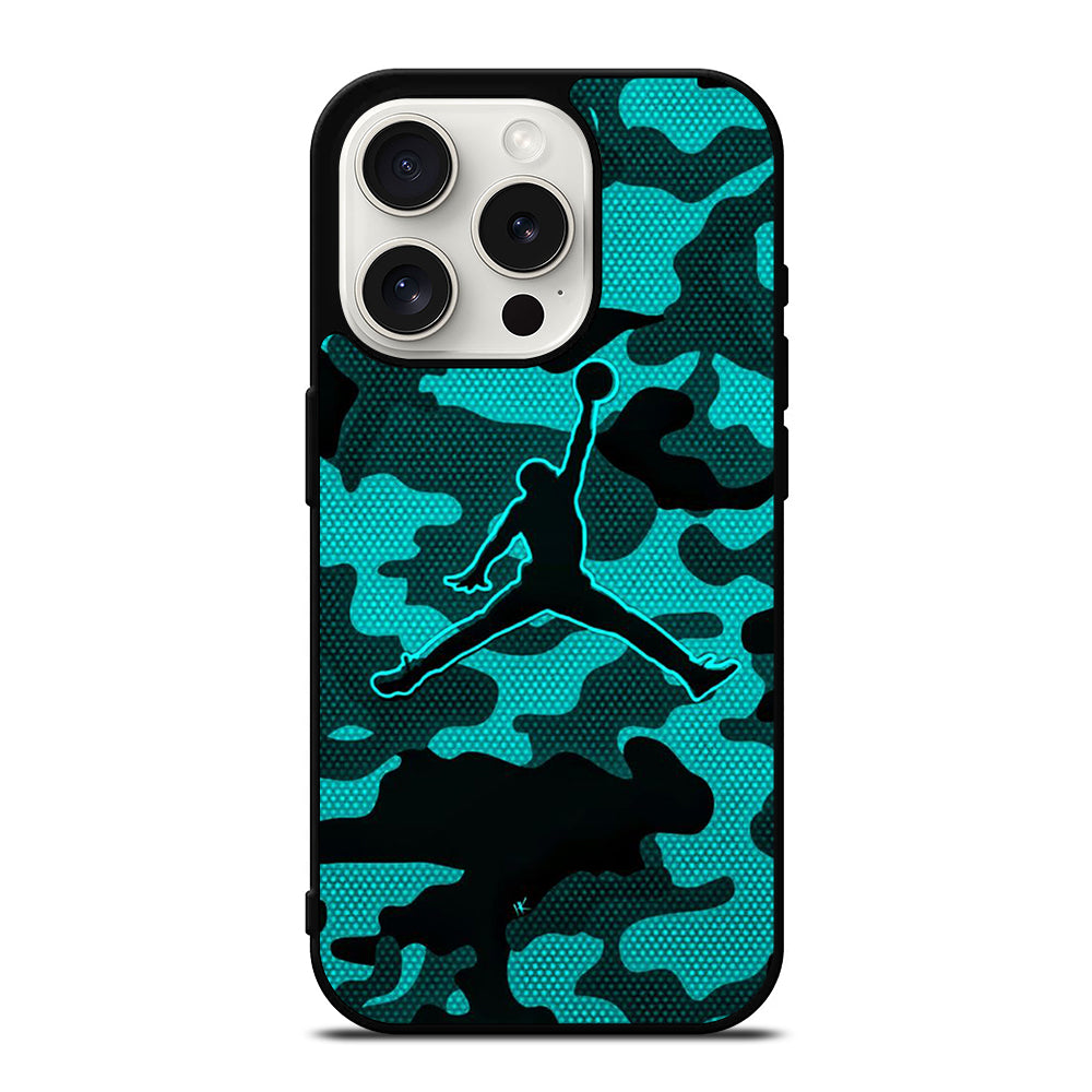 AIR JORDAN CAMO LOGO iPhone 15 Pro Case Cover