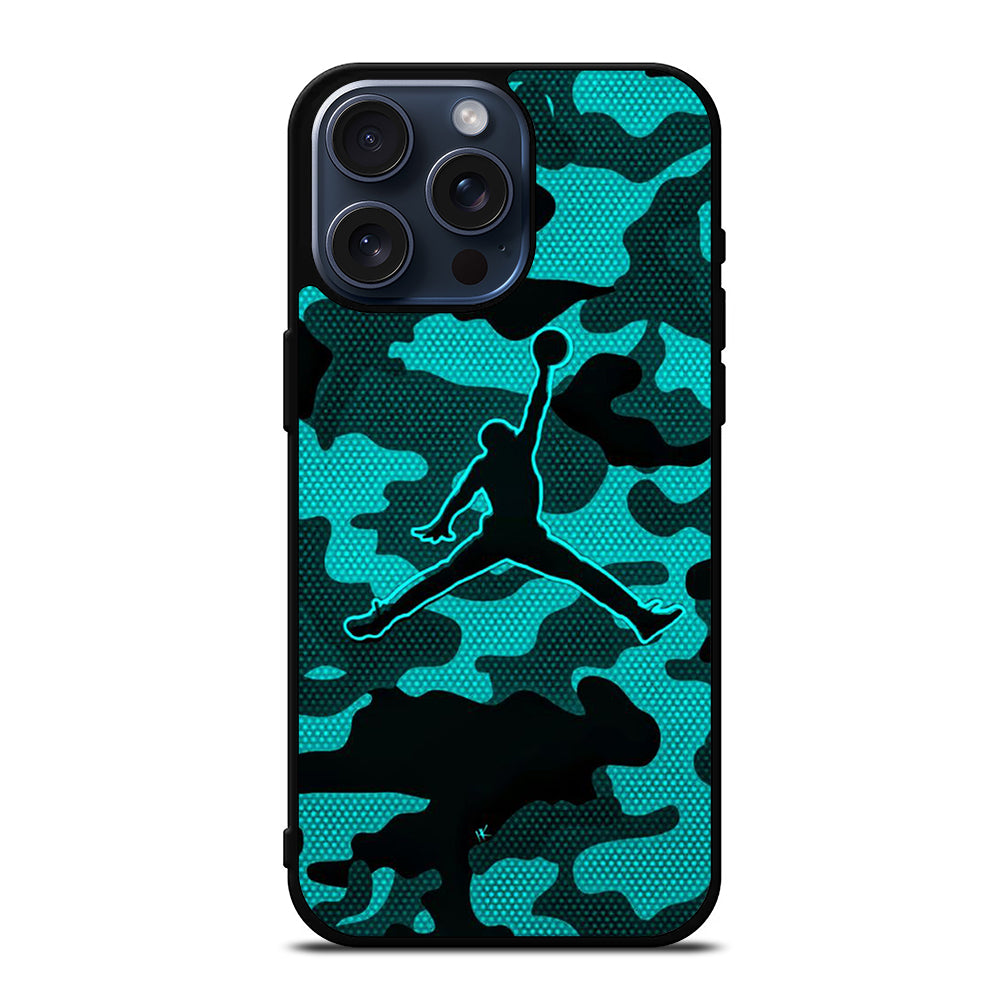 AIR JORDAN CAMO LOGO iPhone 15 Pro Max Case Cover