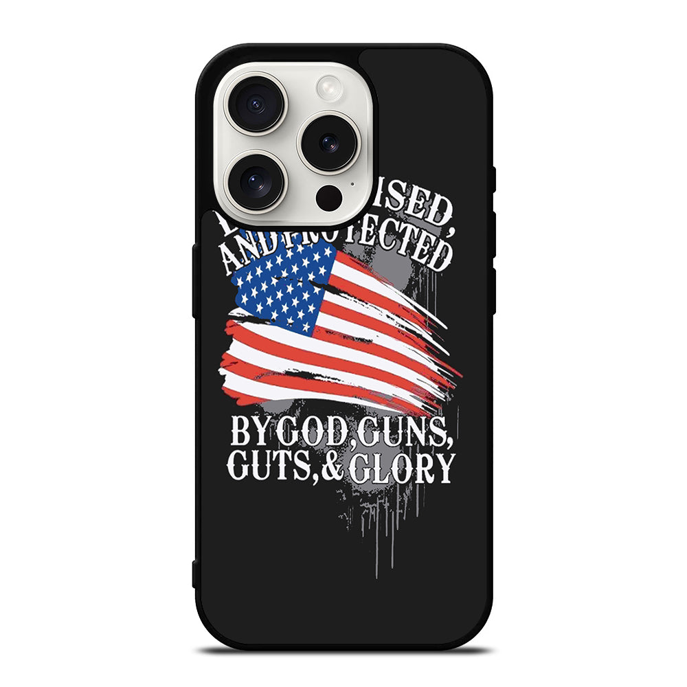 AMERICAN FLAG QUOTE iPhone 15 Pro Case Cover