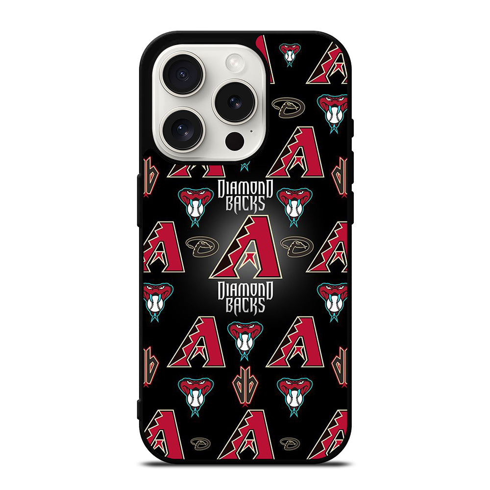 ARIZONA DIAMONDBACKS PATTERN LOGO iPhone 15 Pro Case Cover