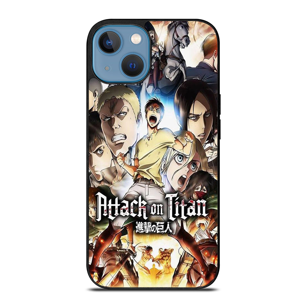 ATTACK ON TITAN CHARACTER ANIME SERIES iPhone 13 Case Cover