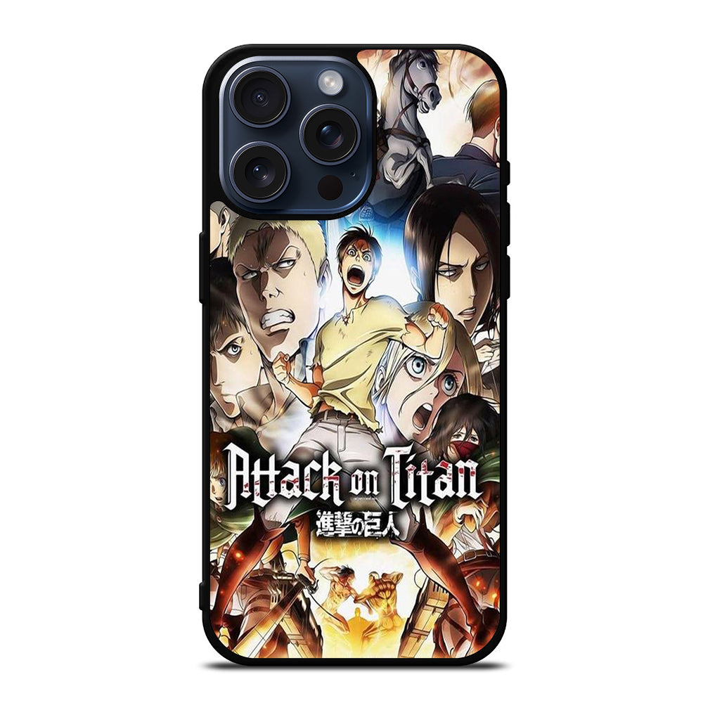 ATTACK ON TITAN CHARACTER ANIME SERIES iPhone 15 Pro Max Case Cover